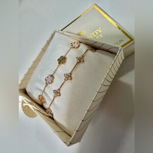 Eye Candy Gold and mother of pearl Bracelet Duo